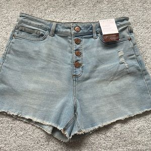 Lauren Conrad Jean Shorts, high rise cutoff, size 12